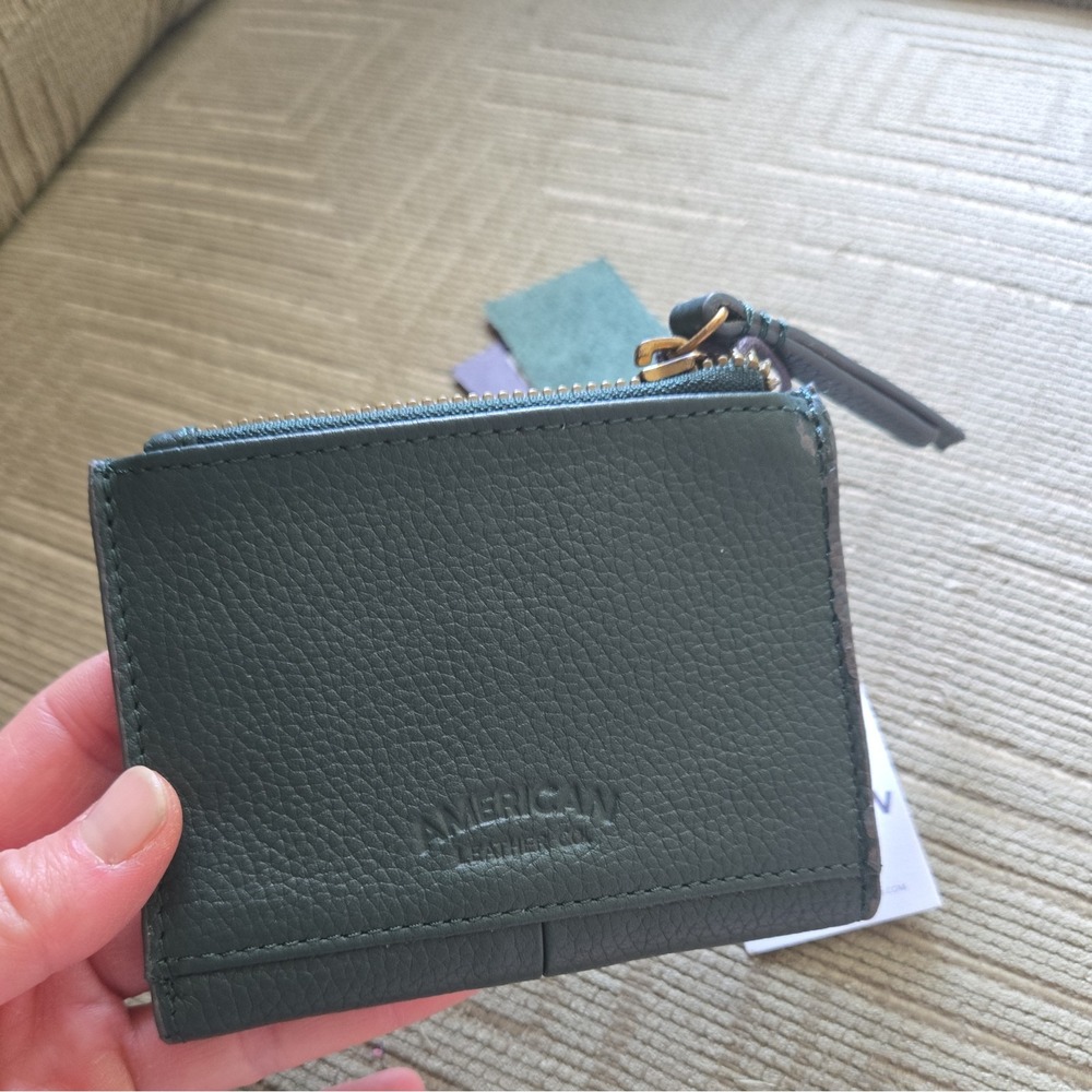 NWT American Leather Co. Hunter Green Cleveland Bifold Wallet RFID MSRP $75 - Picture 5 of 9